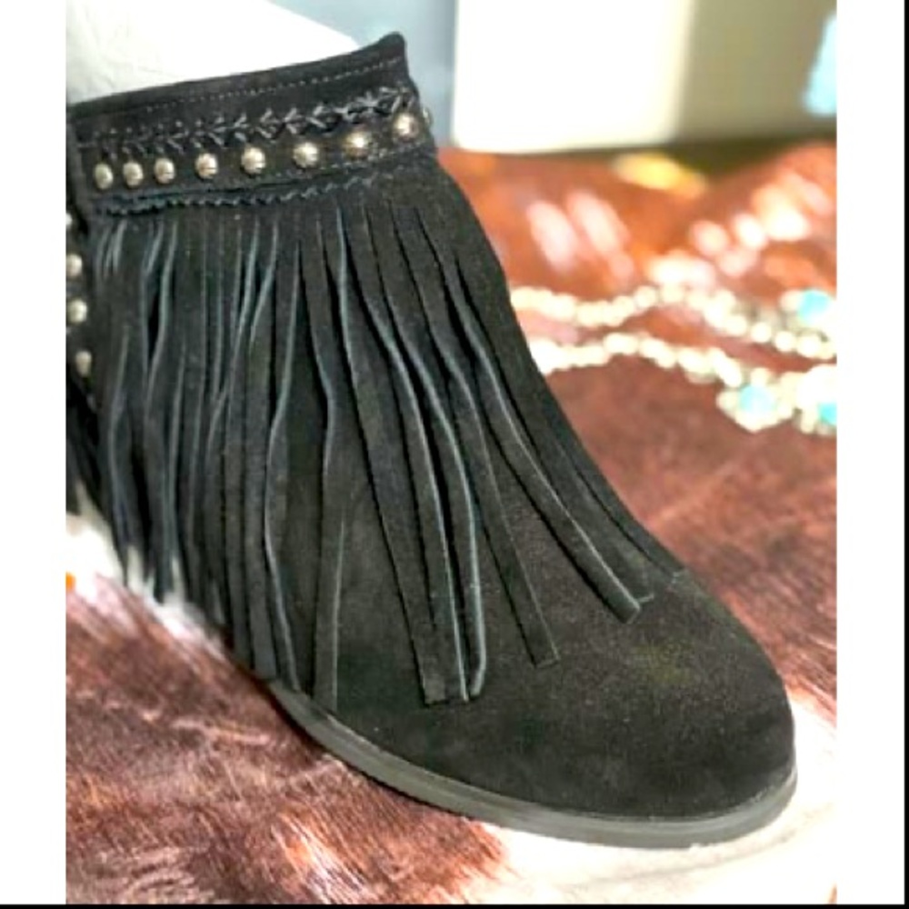 Trinity Ranch Leather Fringe Booties - Picture 6 of 6